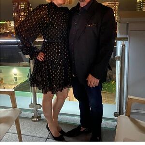 Elegant Black and Gold Women's Dress